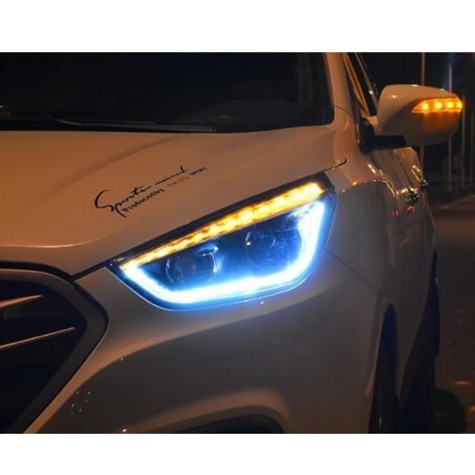 ヘッド ランプ 適用: IX35 ヘッドライト ツーソン 2010-2015 LED ヘッドライト LED DRL バイキセノン レンズ ハイ ビーム パーキング フォグ 4300K〜8000K 2010-2012・2013-2015 AL-OO-8736 AL