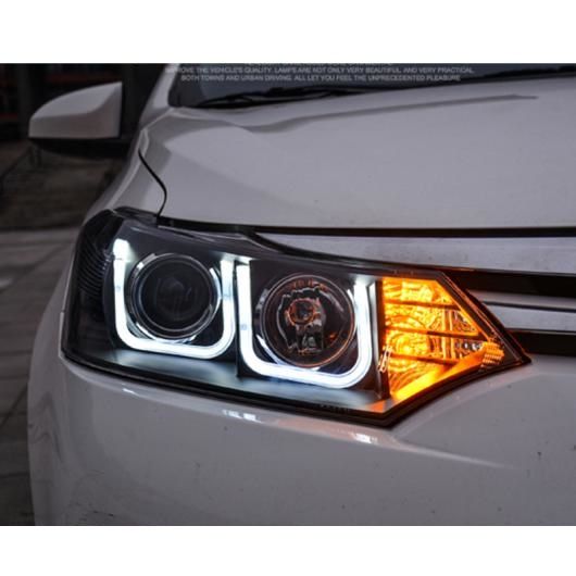 ヘッドライト 適用: トヨタ ヴィオス 2014-2016 LED ヘッドライト ヴィオス ヘッド ランプ LED デイタイムランニングライト LED DRL バイキセノン HID 4300K〜8000K AL-OO-8748 AL