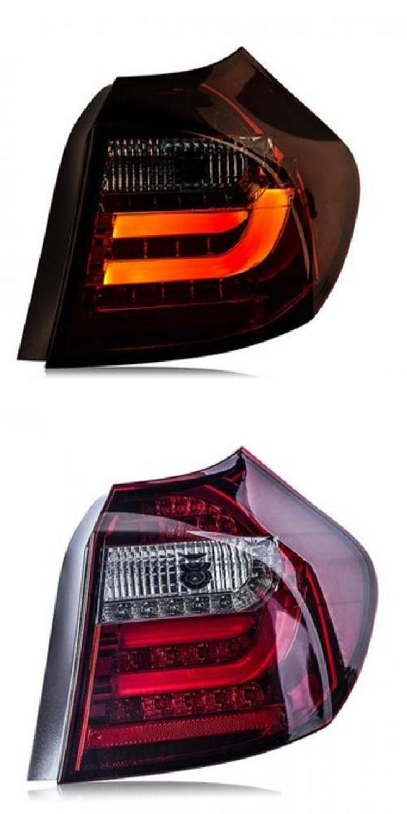 適用: BMW E87/E81 120 130 テールライト アセンブリ 2004-2006/2007-2011 リア ランプ テールライト E87/E81 120 130 バック ライト LED DRL ブラック・レッド AL-OO-8788 AL