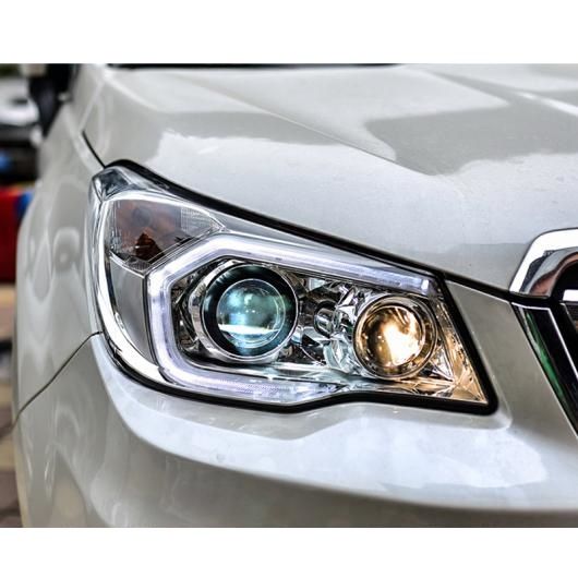 適用: スバル フォレスター ヘッドライト 2013-2016 LED ヘッドライト DRL H7 D2H HID オプション エンジェル アイ バイキセノン ビーム AL-OO-8875 AL