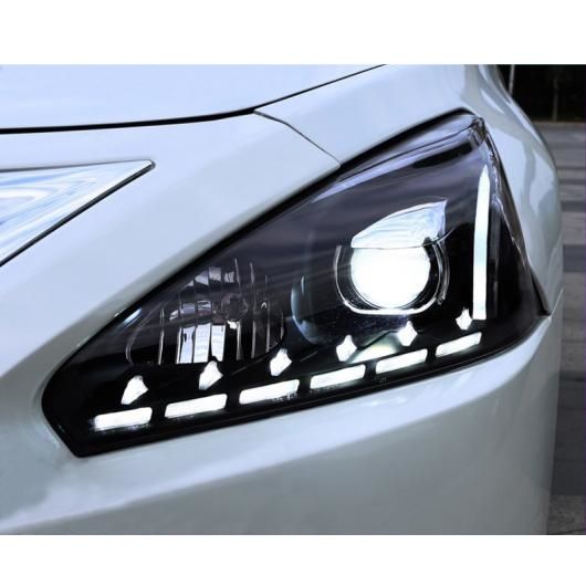 スタイル LED ヘッドライト 適用: 日産 アルティマ 2013-2015 ヘッド ランプ LED DRL レンズ ダブル ビーム H7 HID キセノン バイキセノン レンズ ロー ビームバルブなし AL-OO-8899 AL