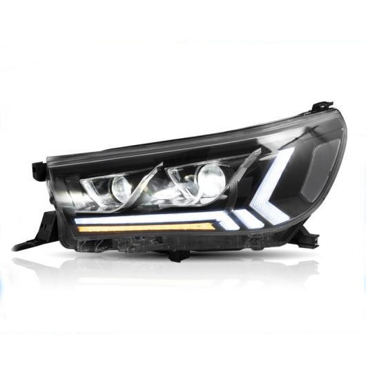 フロント ライト 適用: トヨタ ハイラックス ヘッドライト 2015 2016 2017 2018 2019 LED ヘッド ランプ プラグ プレイ ムービング シグナル オール LED AL-OO-8901 ALの通販は