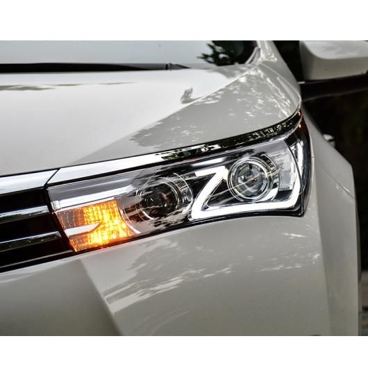 ヘッド ランプ 適用: トヨタ カローラ ヘッドライト 2014-2017 LED ヘッドライト バイキセノン LED DRL ヘッドライト アセンブリ ハロゲン ヘッドライト AL-OO-8923 AL