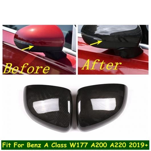 バックミラー ミラー キャップ カバー トリム カーボン調 エクステリア キット アクセサリー 適用: メルセデス ベンツ A クラス W177 A200 A220 AL-OO-8978 ALの通販は 14,305円