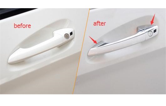ドア プル ハンドル/ボウル インテリア カバー トリム 適用: メルセデス ベンツ GLA X156 200 220 2014-2019 ABS クローム エクステリア タイプB AL-OO-9275 AL_4