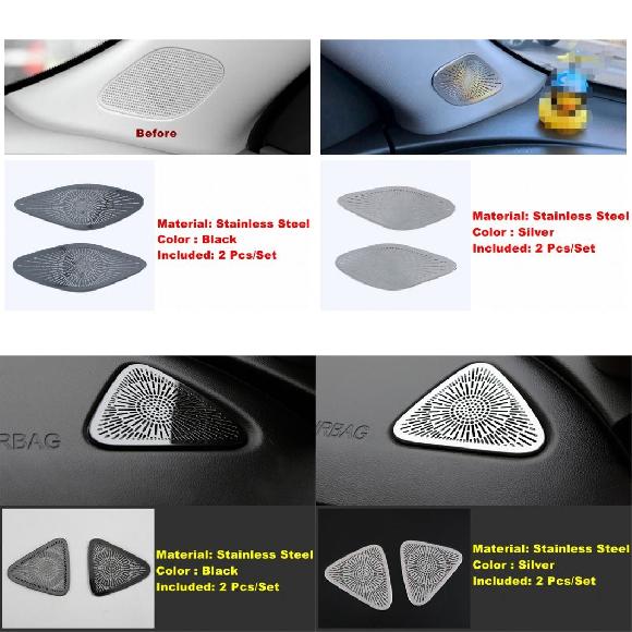 ブラック/シルバー ピラー A ドア ステレオ スピーカー エア AC 吹き出し口 パネル カバー トリム 適用: シボレー/CHEVROLET タイプA〜タイプD AL-OO-9317 AL