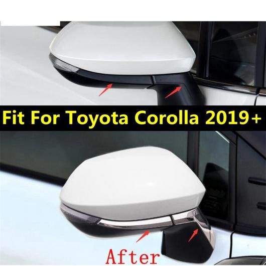 適用: トヨタ カローラ E210 2019-2022 アウトサイド ドア バックミラー ミラー ストリップ インテリア カバー トリム ABS クローム アクセサリー 左ハンドル車・右ハンドル車 AL-OO-9504 AL