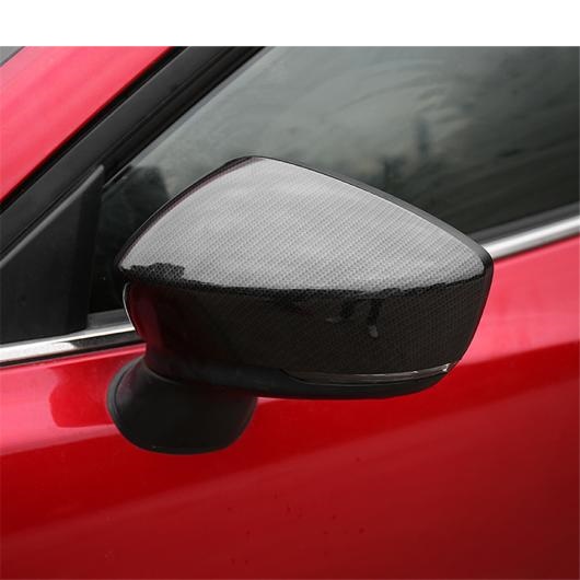 プラスチック アクセサリー バックミラー ミラー 保護 カバー キット トリム 適用: MAZDA3 2017 2018 ブラック/カーボンファイバー スタイル エクステリア タイプB AL-OO-9652 AL_4