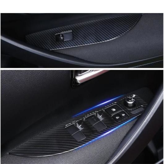 アクセサリー 適用: トヨタ カローラ E210 2019-2022ドア アームレスト ウインドウ ガラス リフト ボタン ギア パネル カバー トリム カーボンファイバー インテリア モデル E AL-OO-9664 AL_3