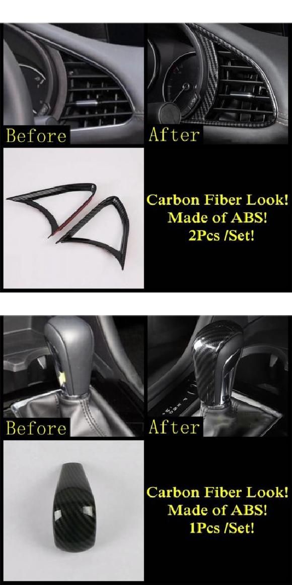 カーボンファイバー ドア ハンドル ボウル ウインドウ リフト ボタン エア AC ギア ヘッド カバー トリム 適用: MAZDA3 2019-2022 ABS インテリア モデル D・モデル F AL-OO-9742 AL 10,047円