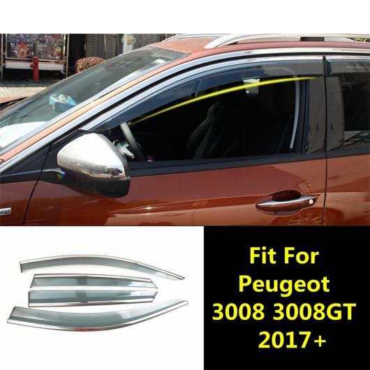 適用: プジョー/PEUGEOT 3008 3008GT 2017-2022 4ピース/セット ボディ スタイリング カバー ウインドウ ガラス ウィンド バイザー レイ