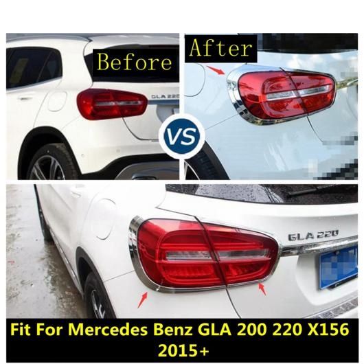 適用: メルセデス・ベンツ GLA 200 220 X156 2015-2019 リア テール ライト ランプ フレーム インテリア カバー トリム ABS クローム アクセサリー エクステリア AL-PP-0487 AL