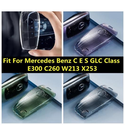 クリア TPU キーケース カバー シェル 保護 適用: メルセデス・ベンツ C E S GLC クラス E300 C260 W213 X253 アクセサリー インテリア クリア ホワイト〜クリア グリーン AL-PP-0560 ALの通販は 7,695円