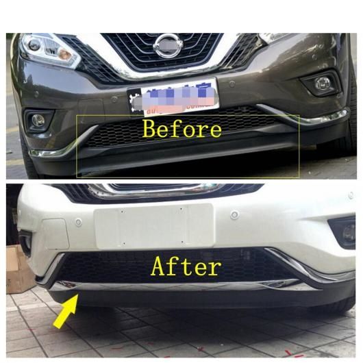 ABS フロント バンパー ボトム ストリップ 保護 インテリア モールディング カバー トリム 適用: 日産 ムラーノ 2015 2016 2017 2018 エクステリア AL-PP-0581 ALの通販は