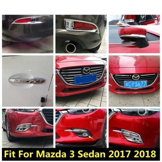 アクセサリー 適用: MAZDA3 2017 2018 フロント リア フォグライト ランプ アイブロー ドア ハンドル バックミラー ミラー カバー トリム エクステリア キット タイプH・タイプJ AL-PP-0660 AL