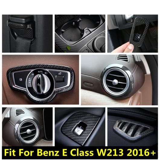 AL カーボンファイバー ABS アクセサリー 適用: メルセデス・ベンツ E クラス W213 2016-2021 リア トランク テール ボタン エア AC 吹き出し口 AL-PP-0825