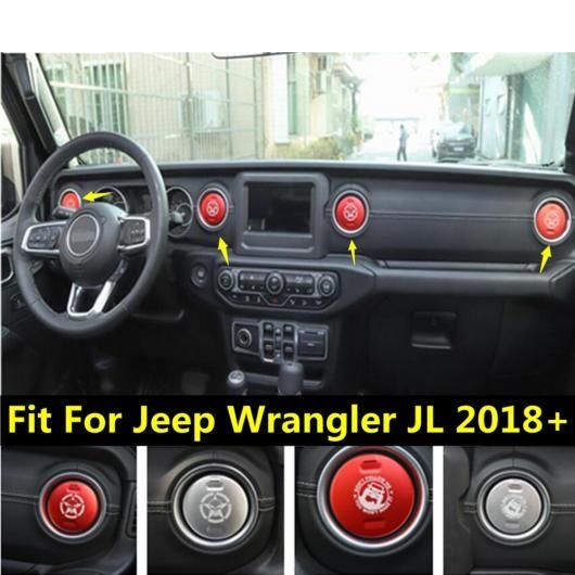 アクセサリー 適用: ジープ/JEEP ラングラー JL 2018-2022 金属 ダッシュボード エアコン AC 吹き出し口 モールディング カバー キット トリム AL-PP-0835 AL