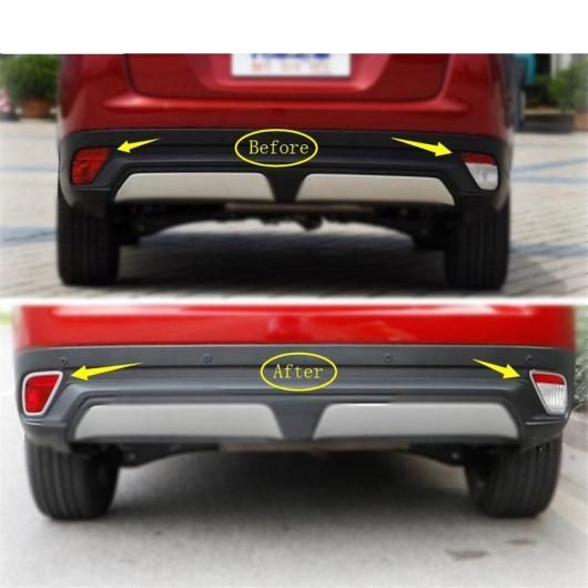 ABS クローム アクセサリー 適用: 三菱 エクリプス クロス 2018-2021 アウトサイド リア フォグライト ランプ フレーム モールディング カバー キット トリム AL-PP-0837 AL