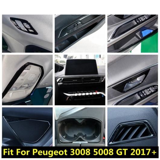 AL インサイド ギア シフト スパンコール/カップホルダー カバー トリム ステンレス スチール アクセサリー 適用: プジョー/PEUGEOT 3008 5008 GT AL-PP-0862