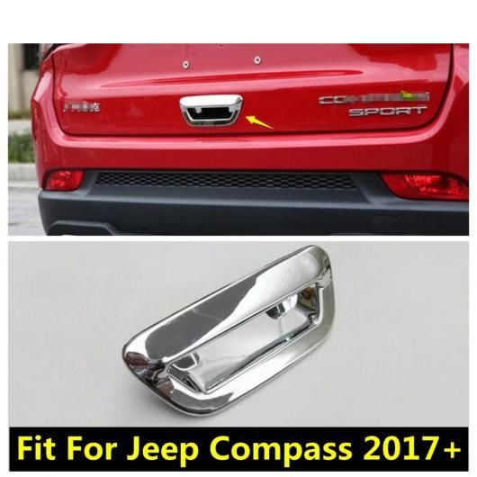 AL ABS クローム アクセサリー 適用: ジープ/JEEP コンパス 2017-2021 リア ドア プル ドアノブ ハンドル ボウル インテリア モールディング AL-PP-0909