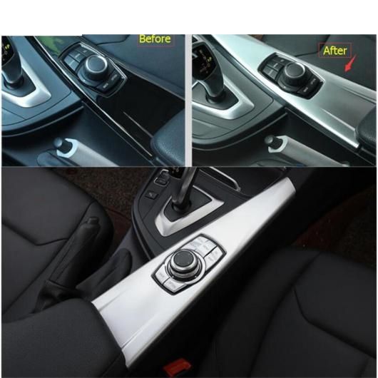アクセサリー 適用: BMW 3シリーズ F30 316i 320i 328i 2013-2017 ABS カーボンファイバー マルチメディア ボタン センター コントロール パネル カバー トリム AL-PP-0913 AL_1