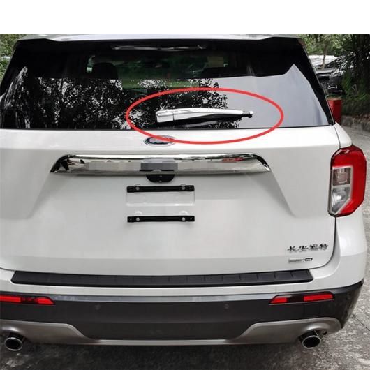 カーボンファイバー/クローム アクセサリー 適用: フォード/FORD エクスプローラー 2020-2022 リア シールド ウインドウ ウインドスクリーン レイン ワイパー カバー トリム エクステリア クロム AL-PP-1227 AL_4
