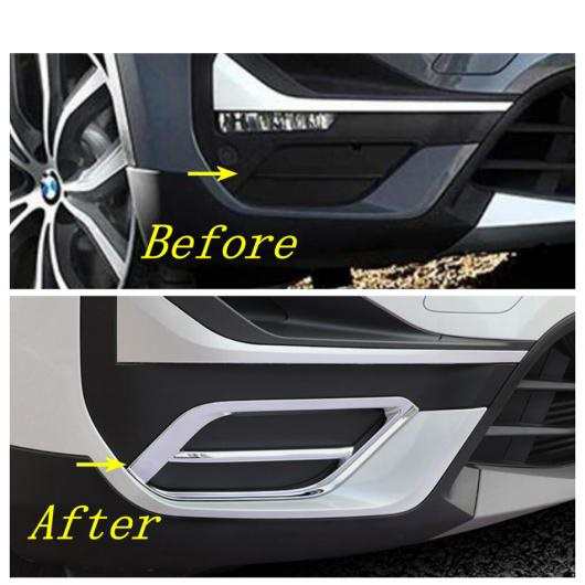ABS クローム アクセサリー 適用: BMW X1 F48 2020 2021 フロント バンパー フォグライト ランプ フレーム 装飾 カバー  トリム エクステ｜au PAY マーケット