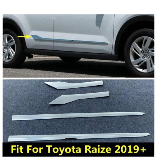 適用: トヨタ ライズ 2019-2021 サイド ドア ボディ ストリップ 装飾 保護 カバー トリム ABS クローム エクステリア アクセサリー AL-PP-1280 AL