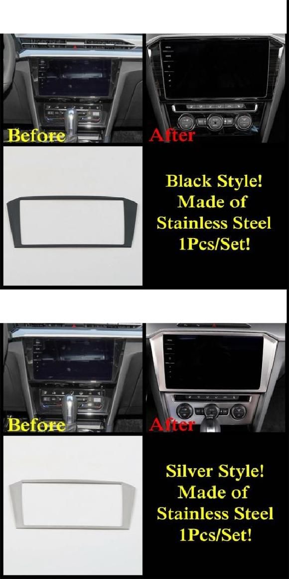 GPS ナビゲーション ラジオ CD DVD プレーヤー ダッシュボード フレーム ABS/ステンレス スチール カバー トリム 適用: B ステンレススチール・C ステンレススチール AL-PP-1326 AL