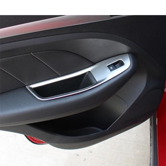 シルバー ステンレス スチール ドア スピーカー/バックミラー ミラー アジャスター/ウインドウ リフト ボタン カバー トリム 適用: MG ZS EV 2018-2022 タイプB AL-PP-1378 AL_3