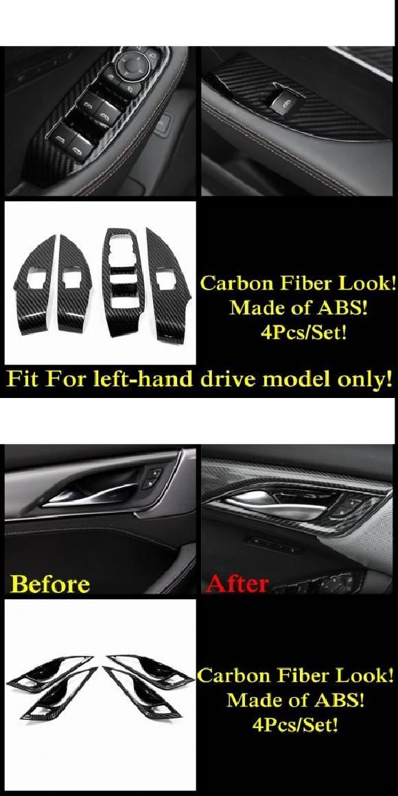 リード ライト/ステアリング ホイール/ギア シフト カバー トリム カーボン調 アクセサリー 適用: キャデラック/CADILLAC CT5 CT5-V 2020-2022 タイプA・タイプE AL-PP-1414 AL
