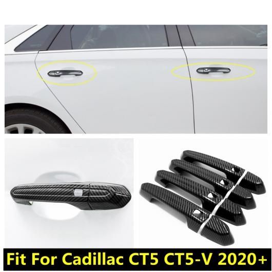 ドア ハンドル カバー トリム ABS カーボン調 アクセサリー エクステリア キット 適用: キャデラック/CADILLAC CT5 CT5-V 2020-2022 AL-PP-1417 AL