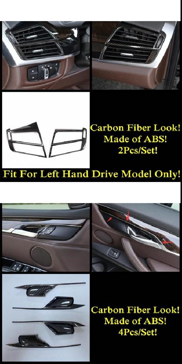 ベルト バックル/シフト ギア/ハンドル ボウル カバー トリム カーボン調 アクセサリー 適用: BMW X5 F15 2014-2019/X6 F16 2015-2019 タイプF・タイプH AL-PP-1463 AL