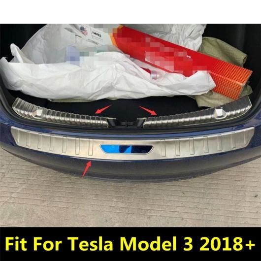 ステンレス スチール リア トランク ドア ガード プレート シル パッド スキッド カバー トリム 適用: テスラ/TESLA モデル 3 2018-2021 インテリア AL-PP-1475 AL 33,589円