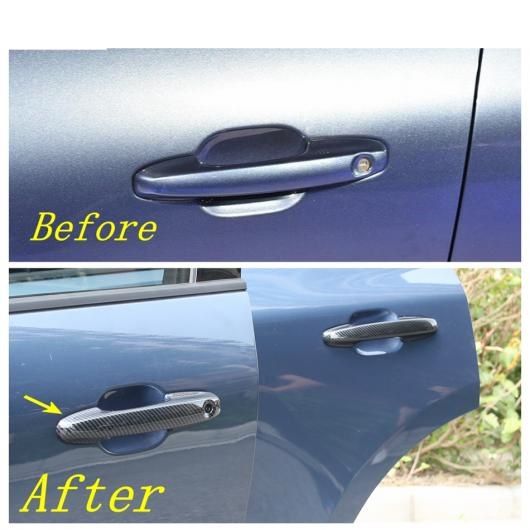 エクステリア キット 適用: フォード/FORD エスケープ/クーガ 2020 2021 2022 サイド ドア ハンドル カバー キャッチ トリム モールディング ステッカー カーボンファイバー クローム ABS カーボン調 AL-PP-1561 ALの通販は