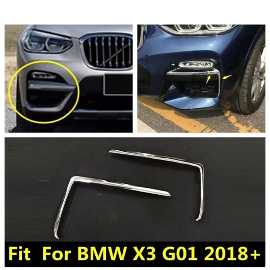 アクセサリー 適用: BMW X3 G01 2018-2020 フロント フォグライト ランプ アイリッド アイブロー プロテクター ストリップ モールディング カバー キット トリム/ABS AL-PP-1568 AL