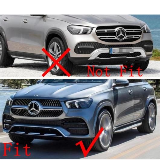 アクセサリー 適用: メルセデス・ベンツ GLE GLE320 450 W167 2020 2021 フロント/リア フォグライト ランプ アイリッド アイブロー ストリップ カバー トリム フロント＆リア AL-PP-1729 AL_2
