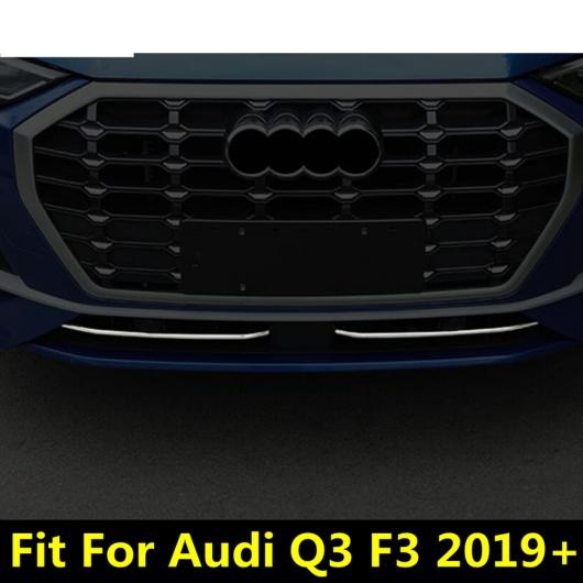 アクセサリー 適用: アウディ/AUDI Q3 F3 2019 2020 フロント バンパー グリル グリル レーシング ストリップ 装飾 カバー トリム ステンレス スチール エクステリア 2ピース AL-PP-1782 AL