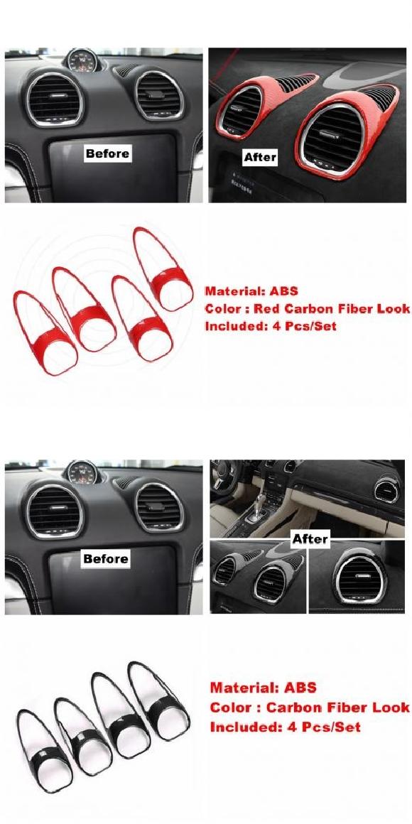 ダッシュボード エアコン AC 吹き出し口 装飾 フレーム カバー トリム 適用: ポルシェ/PORSCHE 718 ケイマン ボクスター 2017-2021 タイプB・タイプD AL-PP-1849 ALの通販は 28,964円