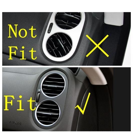 カーボンファイバー アクセサリー 適用: フォルクスワーゲン/VOLKSWAGEN VW ティグアン MK1 2008-2015 センター ストレージ ボックス パネル エア AC 吹き出し口 ハンドル ボウル カバー タイプE AL-PP-1985 ALの通販は