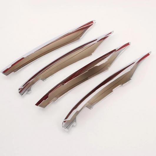 4ピース ABS クローム フロント ランプ 装飾 STRIPTRIM 適用: メルセデス・ベンツ A クラス A180 A200 W177 2019 アクセサリー シルバー〜カーボン調 AL-PP-2099 AL_2