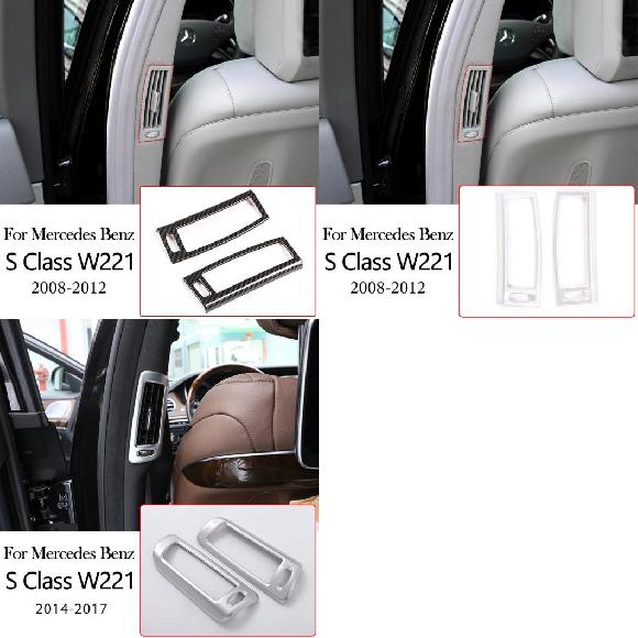 2ピース 適用: メルセデス・ベンツ S-クラス W222 S300 S320 S350 S400 W221 S300L 350L ABS クローム B ピラー エアコン フレーム トリム A 2008 2012・B 2014 2017 AL-PP-2192 AL