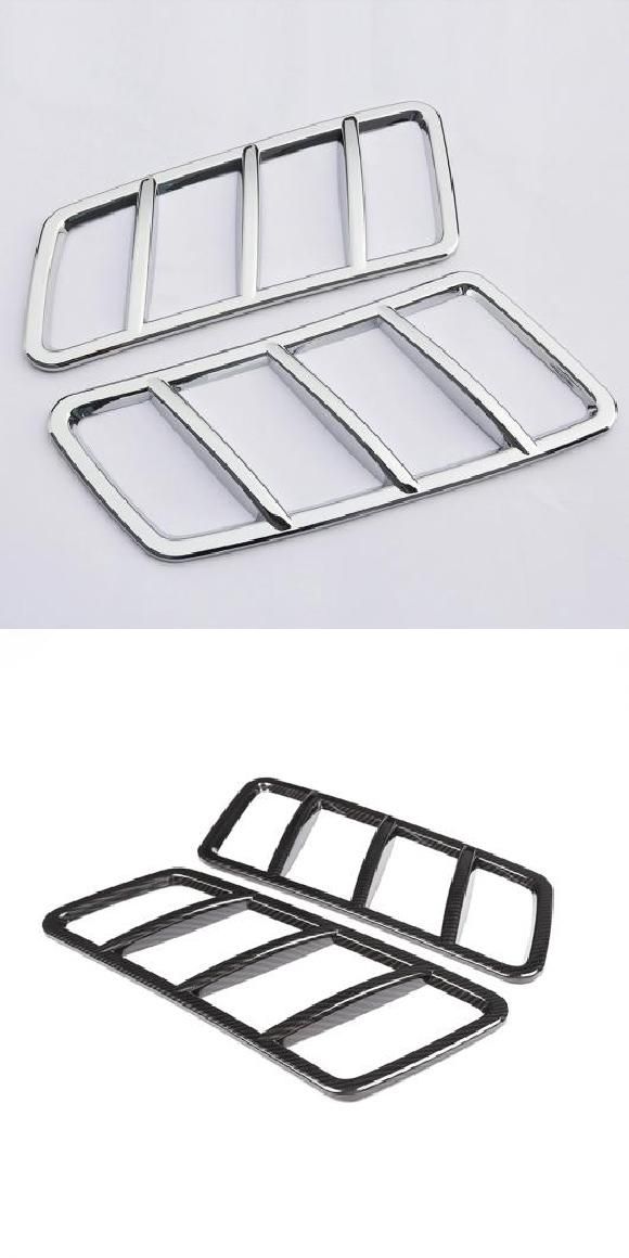 フロント フード 通気口 ステッカー トリム カバー ABS クローム アクセサリー 適用: メルセデス・ベンツ ML GL GLS GLE W166 クーペ C29 鏡面シルバー・カーボン調 AL-PP-2200 ALの通販は 9,536円