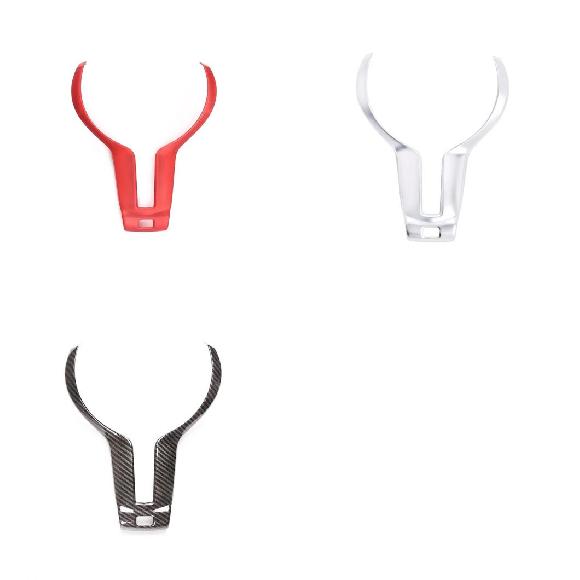 ABS カーボンファイバー ステアリング ホイール トリム カバー 適用: BMW F20 F22 F21 F30 F32 F33 F36 F06 F12 F13 X5 F15 X6 F16 M-スポーツ レッド〜カーボン調 AL-PP-2224 ALの通販は