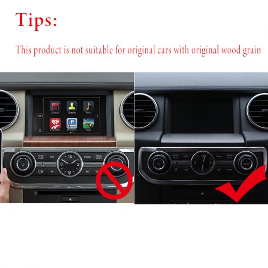 適用: ランド ローバー/ROVER ディスカバリー 4 2008-2016-スタイリング ABS クローム ナビゲーション GPS スクリーン BELOW パネル カバー トリム ステッカー アクセサリー ブラック〜黒木目 AL-PP-2235 AL_4