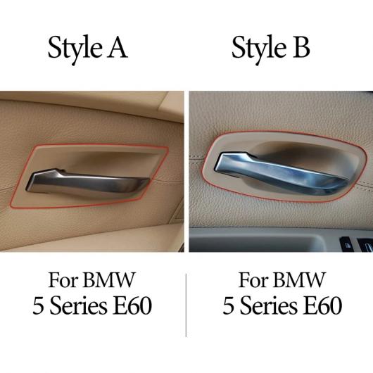 適用: BMW 5シリーズ E60 2004-2010 ABS カーボンファイバー インナー ドア ハンドル ボウル 装飾 カバー 保護 ステッカー インテリア アクセサリー 2004 2006・2006 2010 AL-PP-2451 AL_2