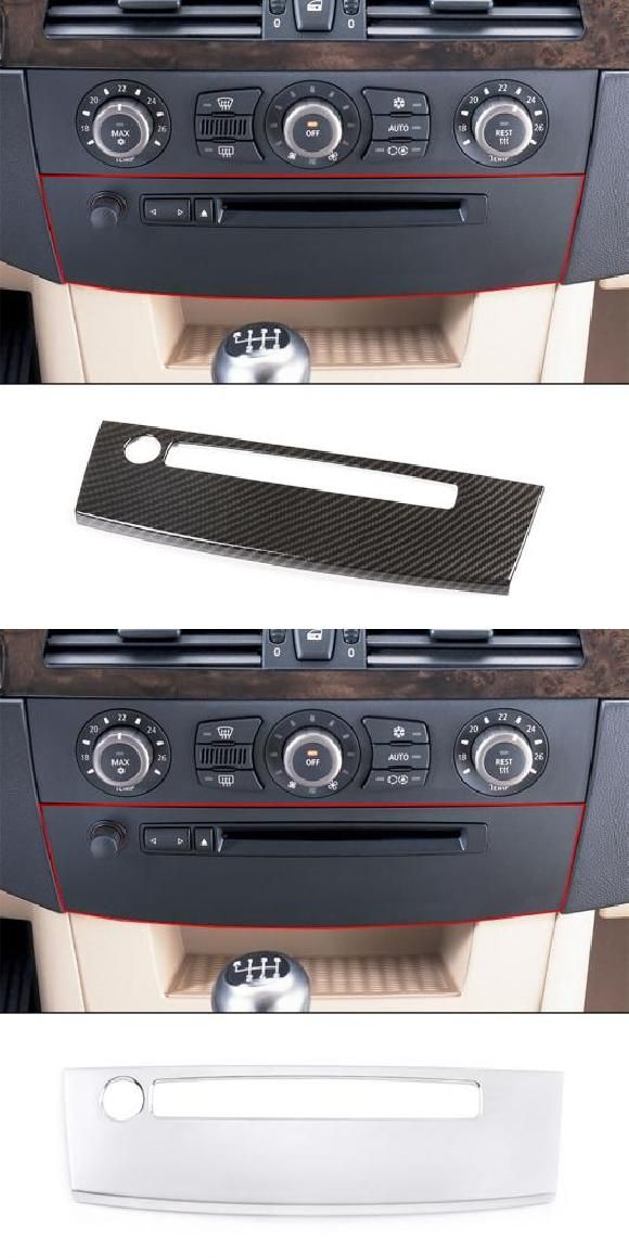 コンソール エア コンディション ボリューム ボタン CD パネル 装飾 フレーム カバー 適用: BMW 5シリーズ E60 2004-2010 インテリア アクセサリー タイプD・タイプF AL-PP-2452 AL