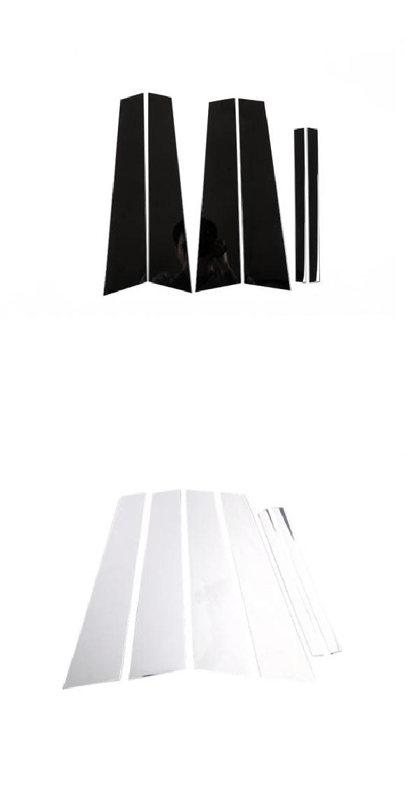 適用: BMW 5シリーズ G30 2018-2021 ステンレス スチール ウインドウ ミドル センター ピラー 装飾 トリム エクステリア アクセサリー 6ピース ブラック・シルバー AL-PP-2476 ALの通販は 13,562円