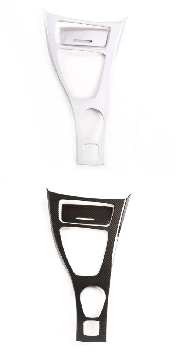 適用: BMW 3シリーズ E93 コンバーチブル 2007-2012 セントラル コントロール パネル カバー ギア シフト ボックス トリム ステッカー スタイリング アクセサリー シルバー・カーボン調 AL-PP-2479 AL