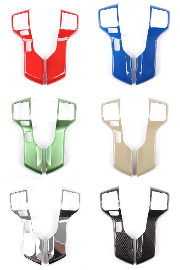 ステアリング ホイール ボタン 装飾 フレーム カバー トリム カーボンファイバー ABS 適用: トヨタ セコイア 2014-2020 インテリア アクセサリー レッド〜カーボン調 AL-PP-2521 AL